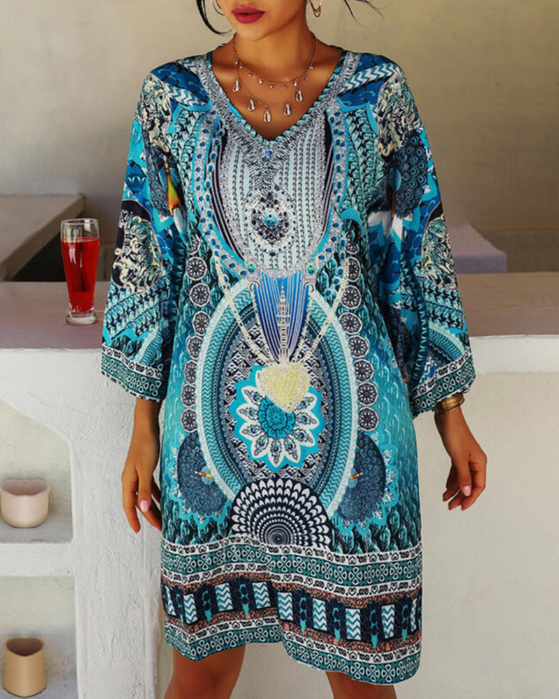 Amara® | Boho Dress With Long Sleeves