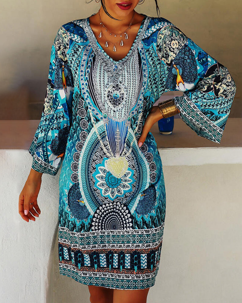 Amara® | Boho Dress With Long Sleeves