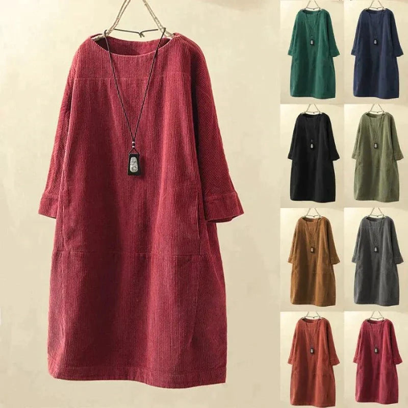 Noa - Warm and comfortable corduroy dress