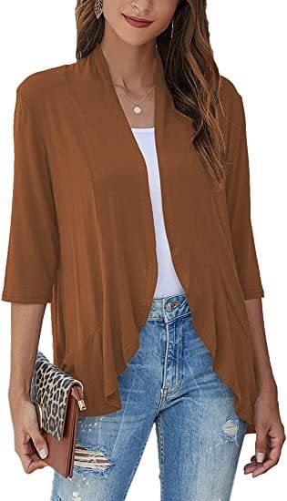 Vicky - Women's Lightweight Casual Open Front Cardigans 