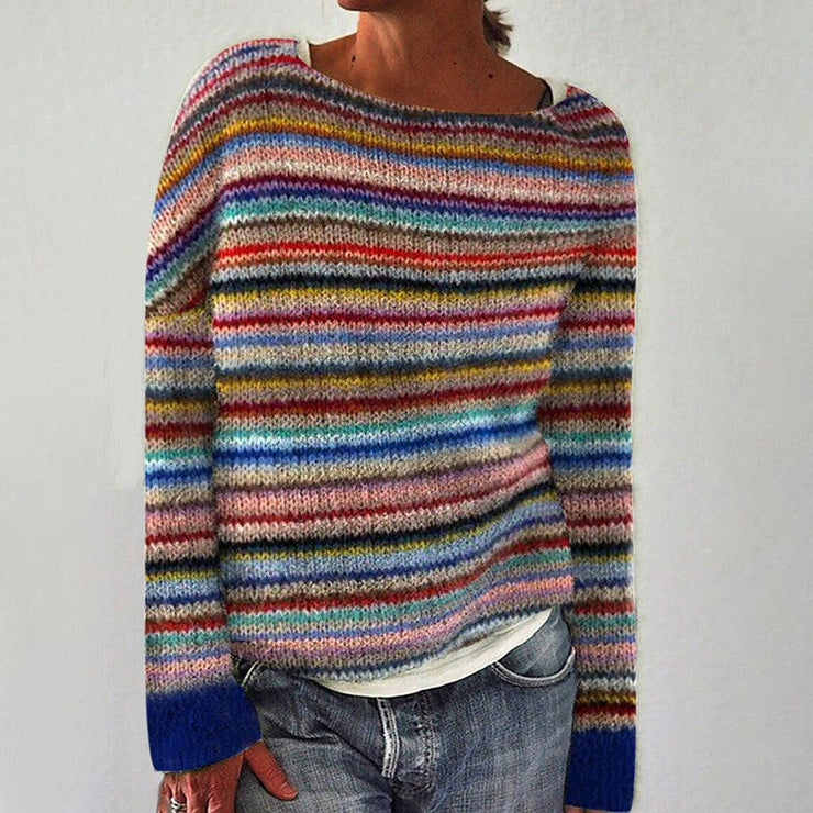 Noe - Elegant striped long sleeve sweater