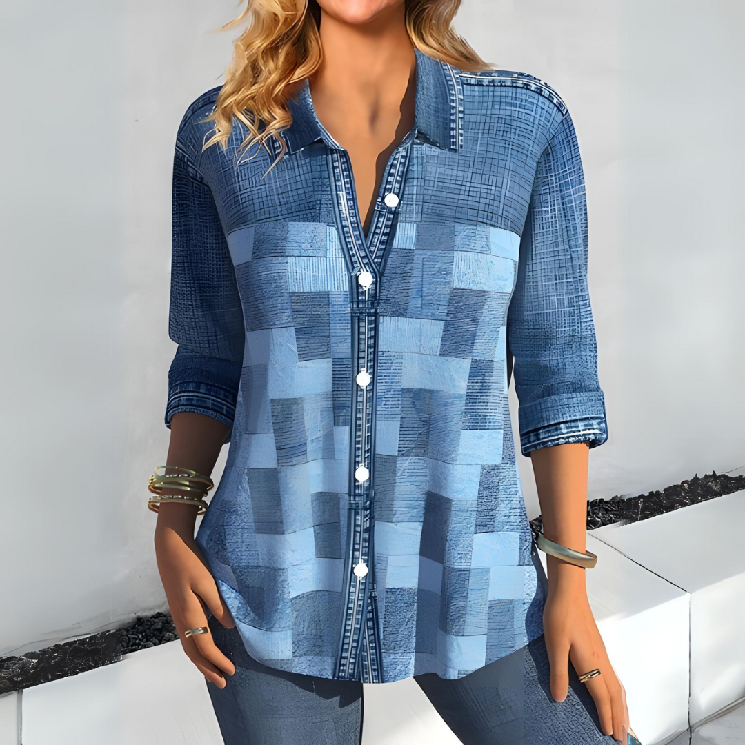 Sophie - Casual Checked Blouse