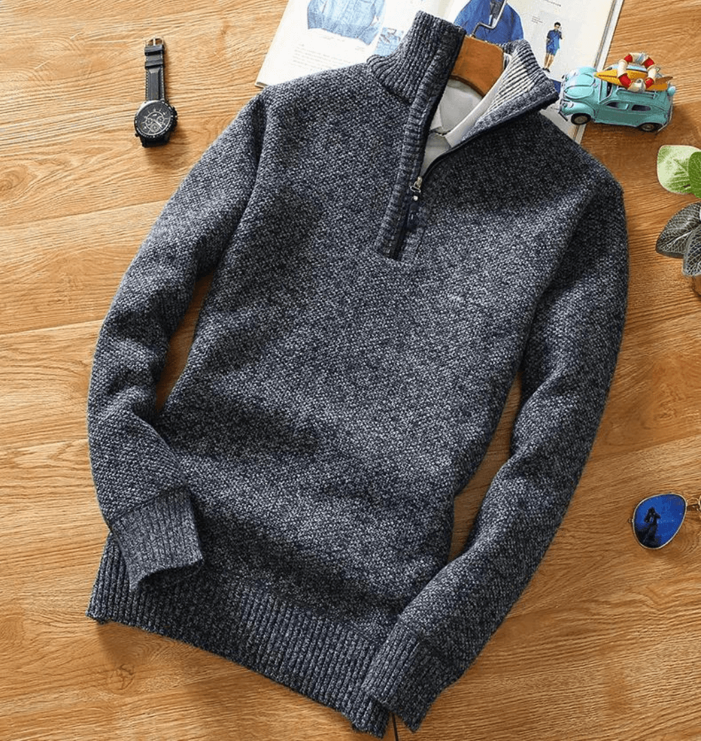 Men's Zippered Turtleneck