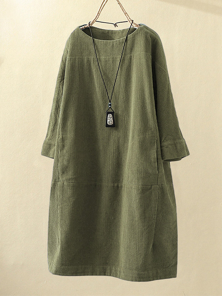 Noa - Warm and comfortable corduroy dress