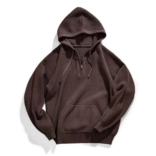 Rockfella Knitted Half-Zip Hoodie