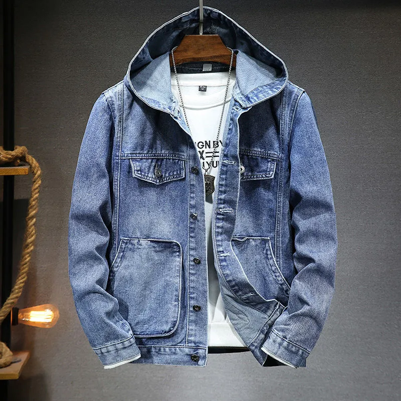 Joe - Men's Vintage Hooded Denim Jacket