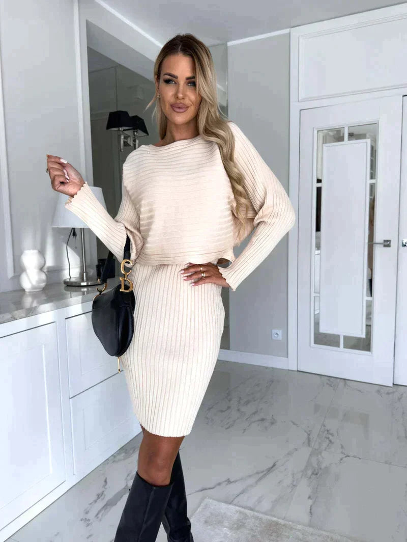 Amanda - Knitted Sweater and Camisole Dress Set