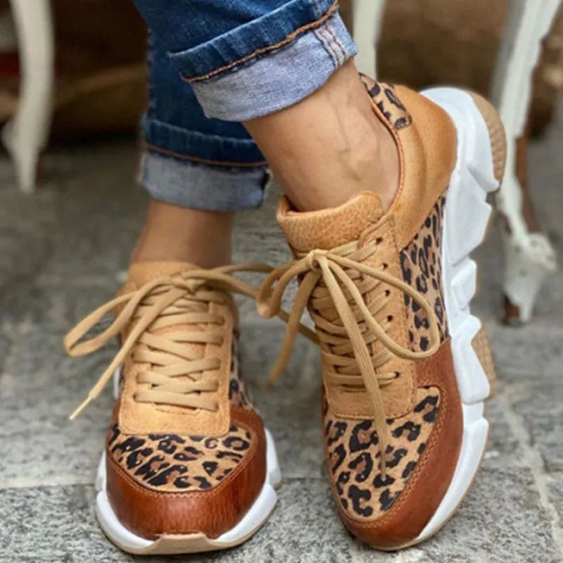 Hailey - Casual vulcanized leopard sneakers 