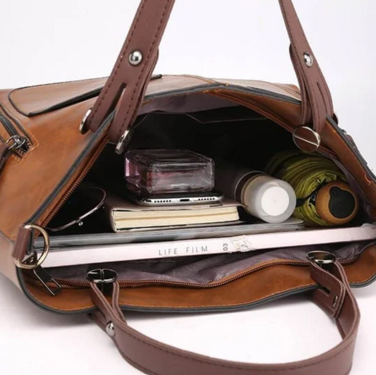 Vintage leather bag for women