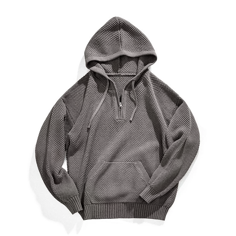 Rockfella Knitted Half-Zip Hoodie