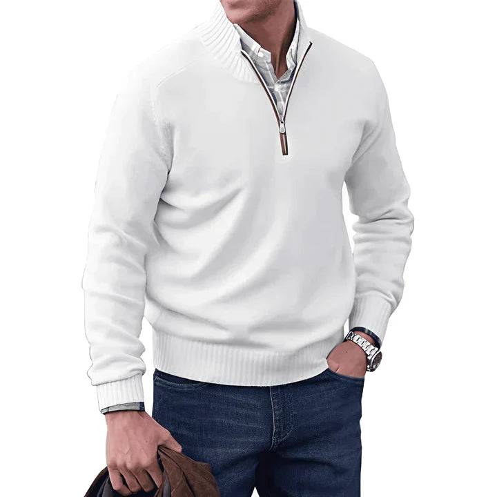 Tobi - Benoit Elegant Zip-up Cashmere Sweater