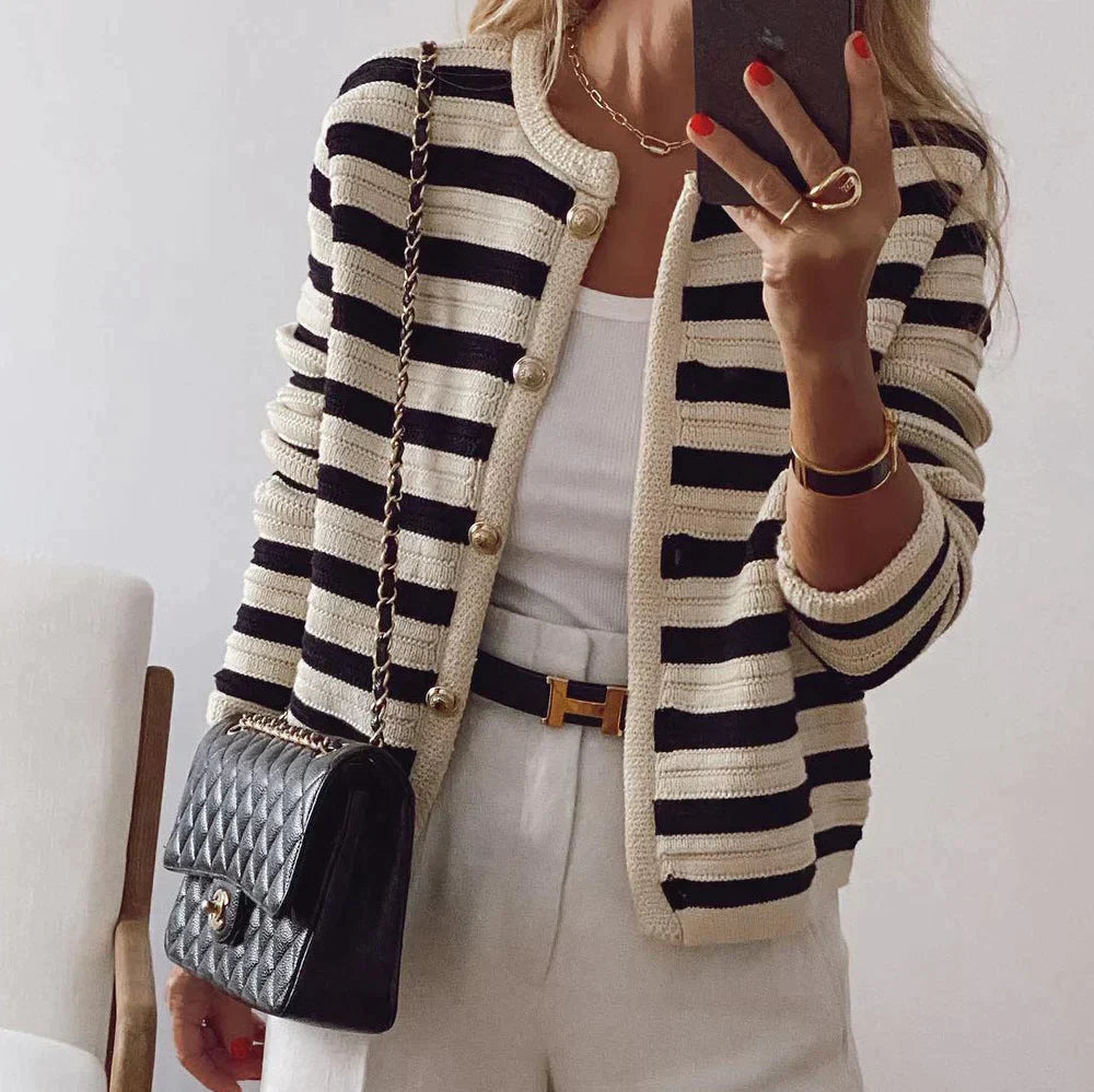 Long sleeve striped jacket