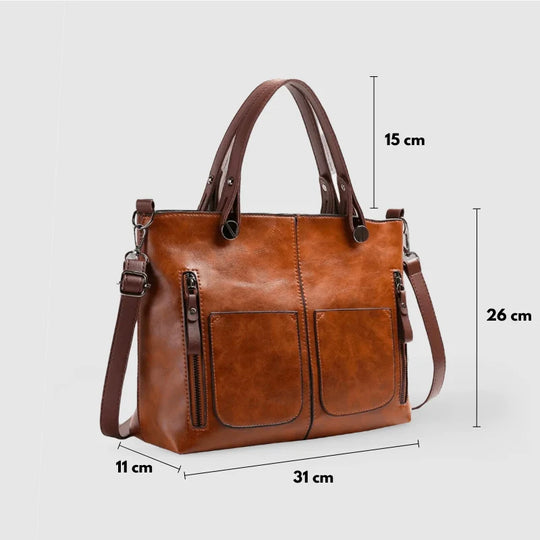 Verona - Vegetable leather bag with multiple compartments