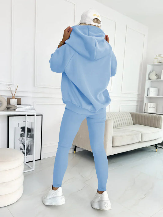 Hooded Casual Sweatshirt Suit