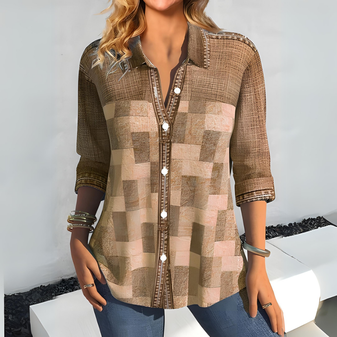 Sophie - Casual Checked Blouse