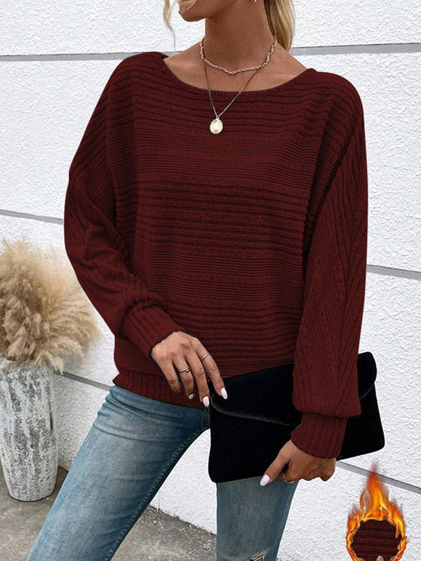 Gala - Solid Batwing Sleeve Sweatshirt