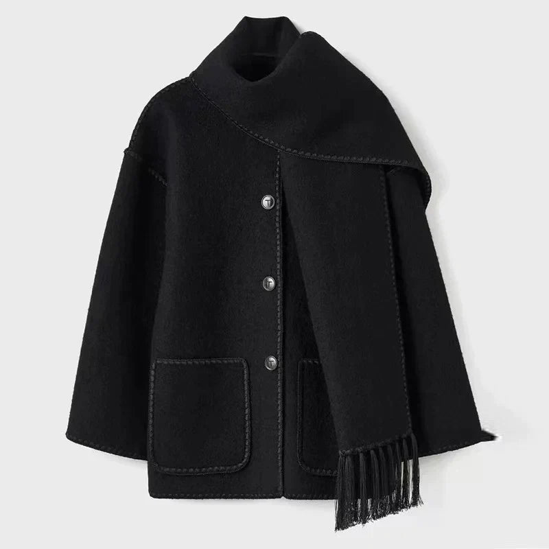 Pamela - Hepburn style wool cape coat