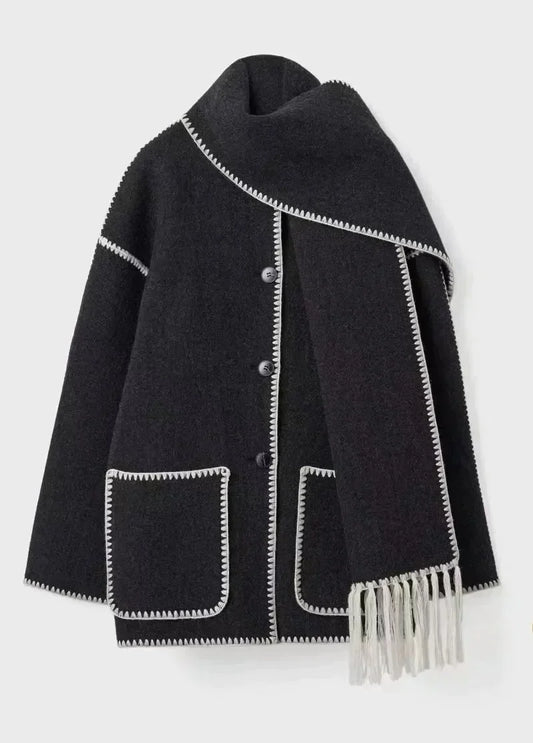 Pamela - Hepburn style wool cape coat