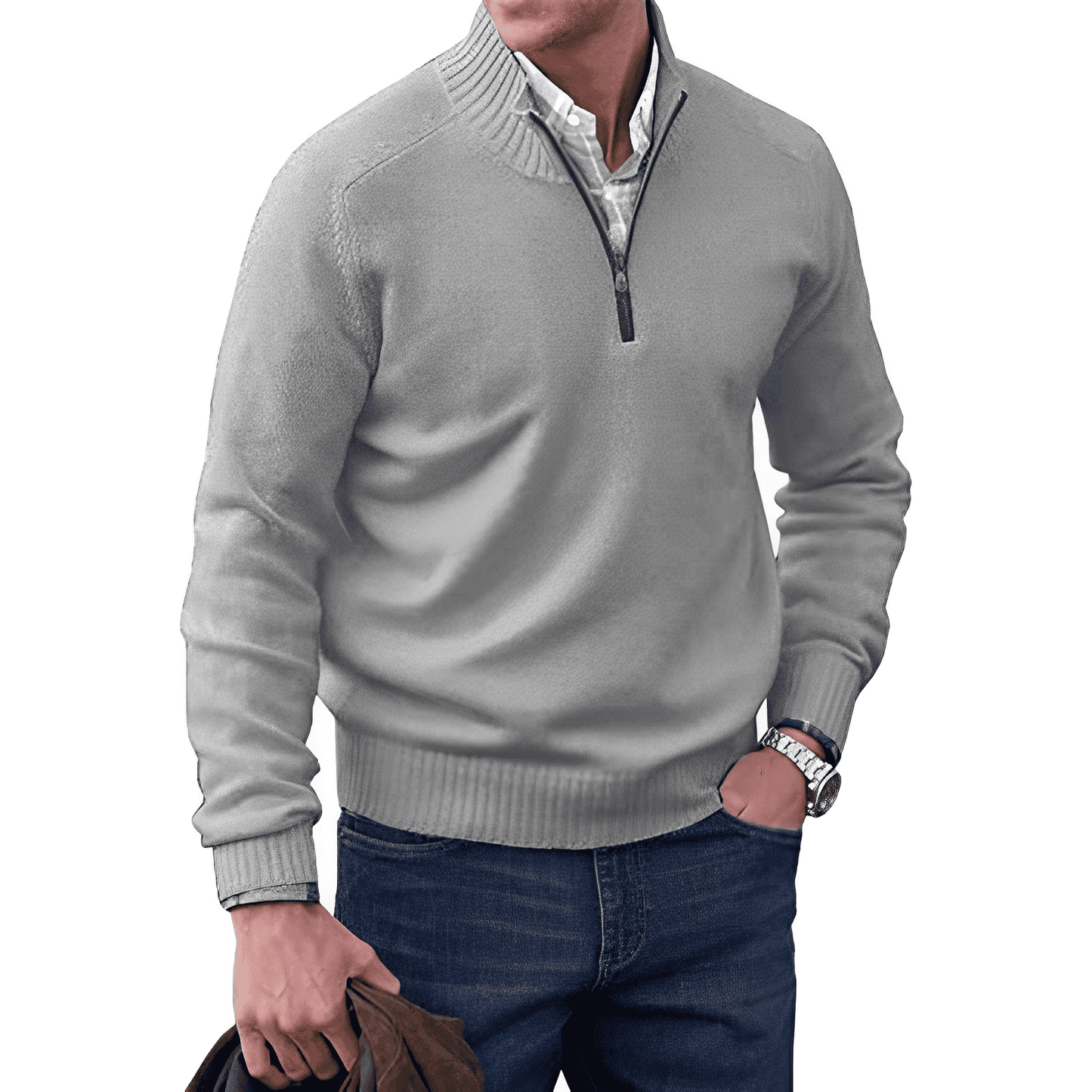 Anthony™ - Elegant Jumper With Zip 