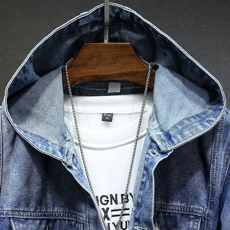 Joe - Men's Vintage Hooded Denim Jacket