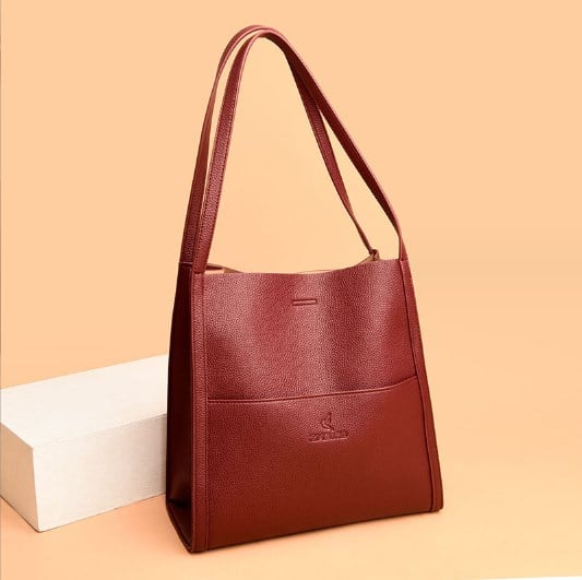 Carolina - Simple Solid Color PU Leather Shoulder Bag