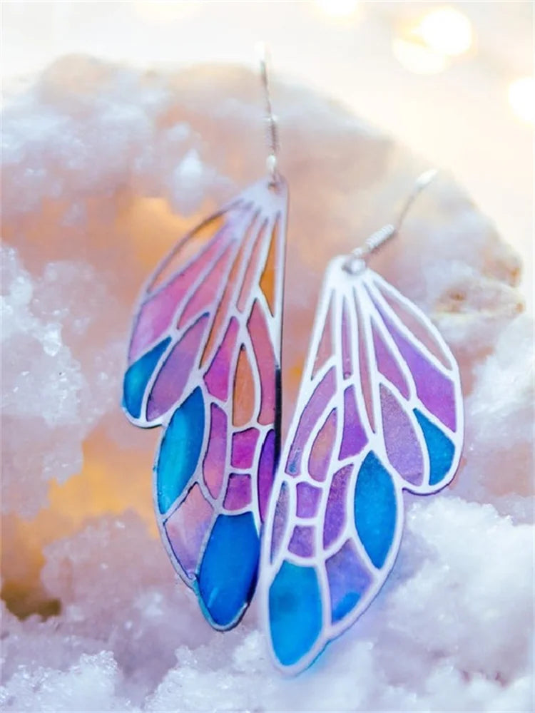 Dreamy Gradient Translucent Wings Earrings