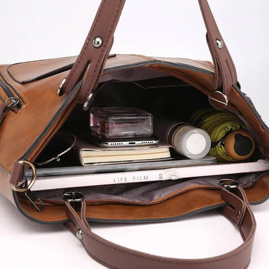 Verona - Vegetable leather bag with multiple compartments