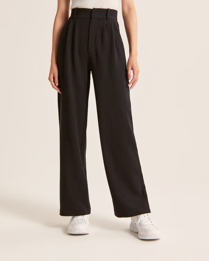 Black Wide Legged Trousers 