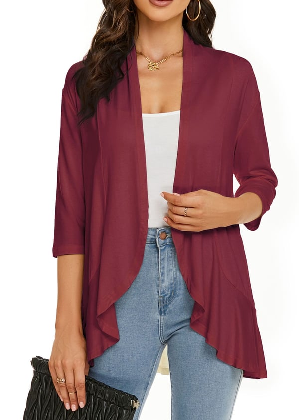 Vicky - Women's Lightweight Casual Open Front Cardigans 