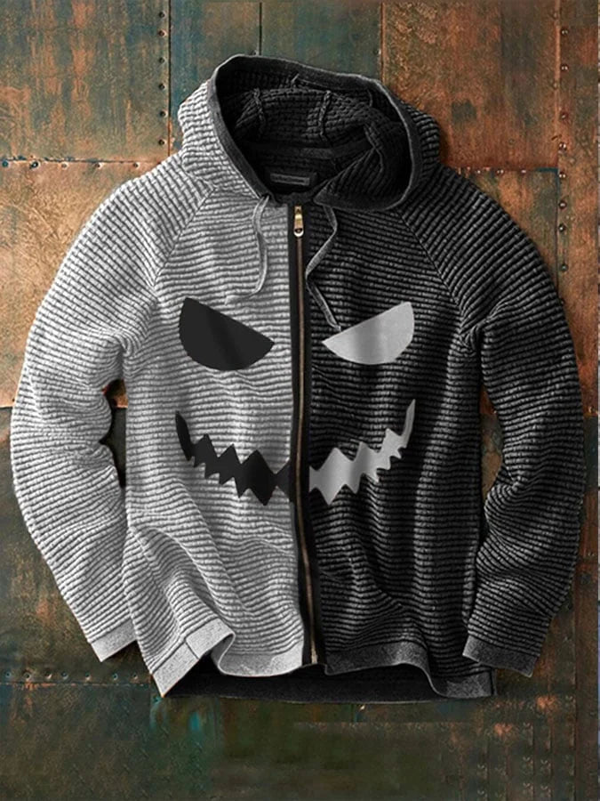 Men's Hooded Jacket with Halloween Grimace Print