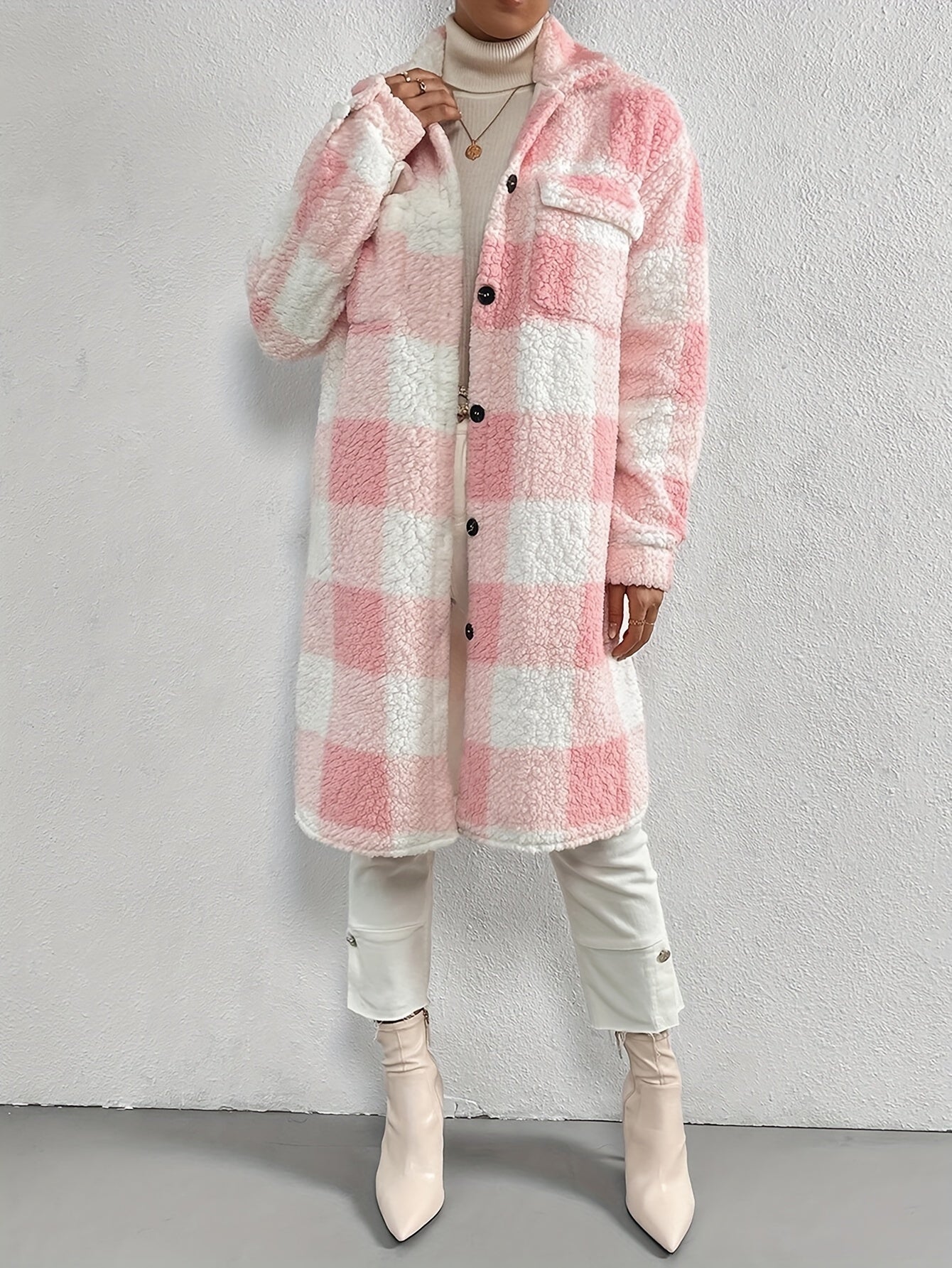 Liesa - Elegant Checkered Coat