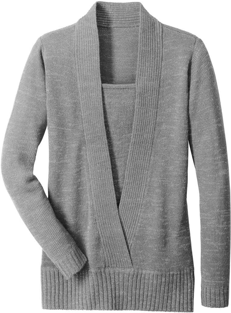 Wendy - Women's Solid Color Knit Wrap Sweater