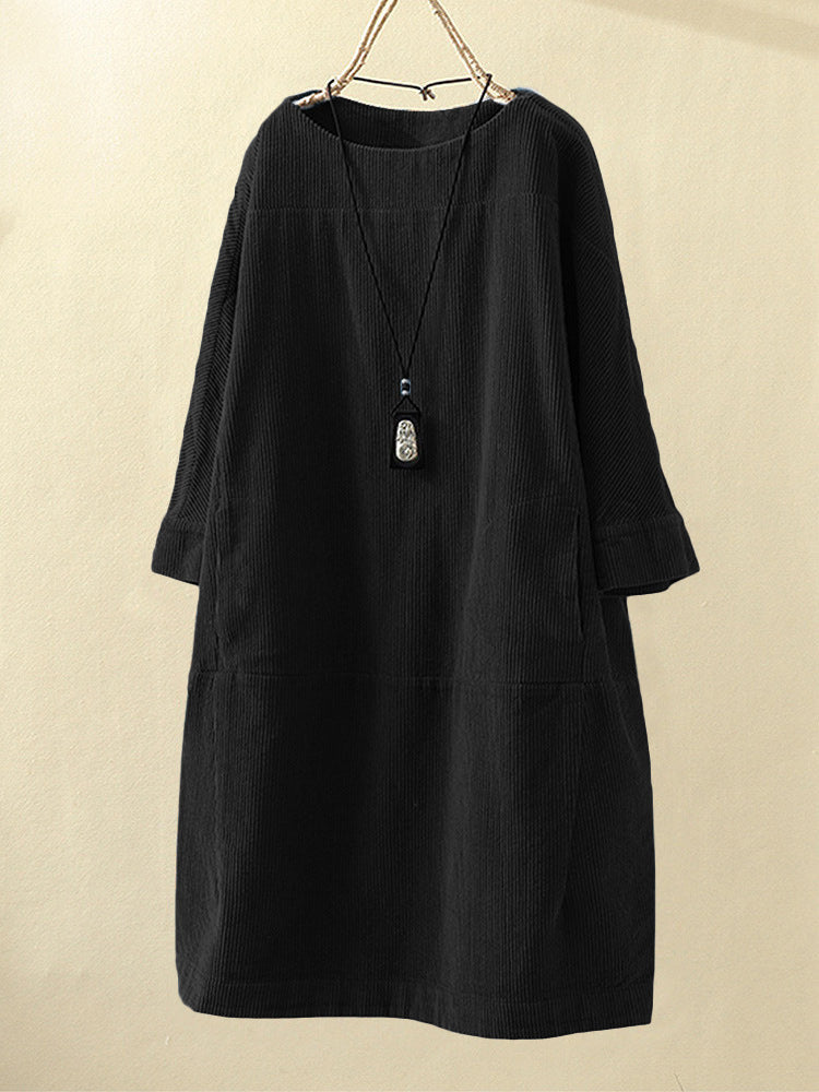 Noa - Warm and comfortable corduroy dress