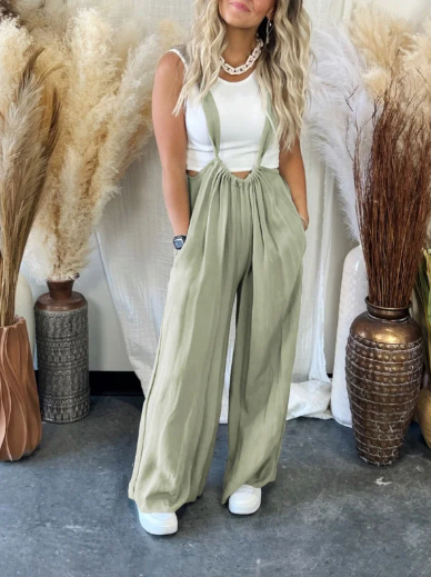 Soft and loose solid color dream jumpsuit