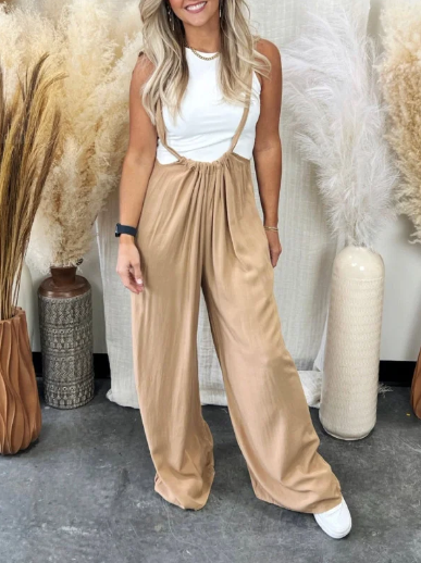 Soft and loose solid color dream jumpsuit