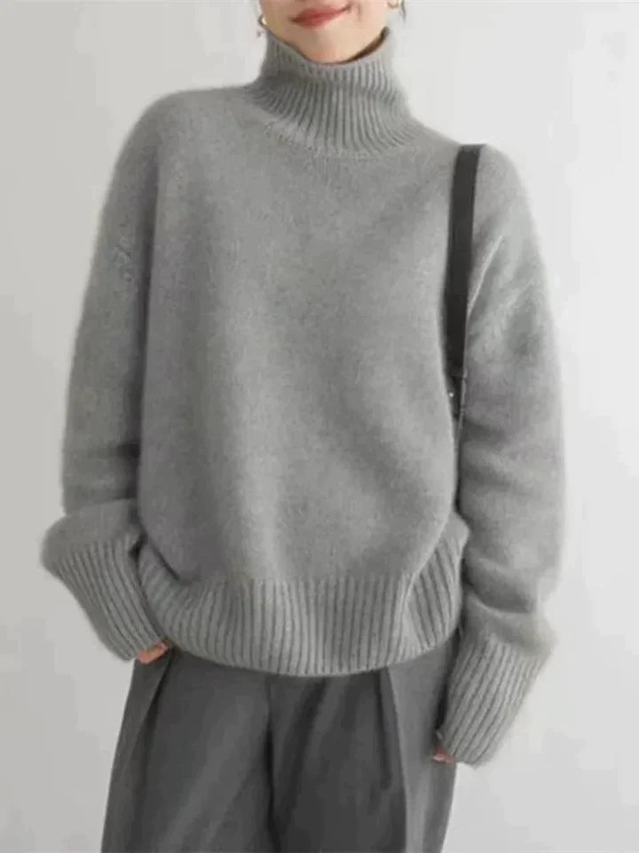 Hanna - Striped Cashmere Turtleneck Sweater