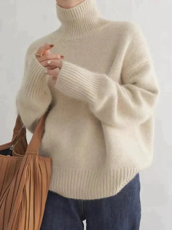 Hanna - Striped Cashmere Turtleneck Sweater