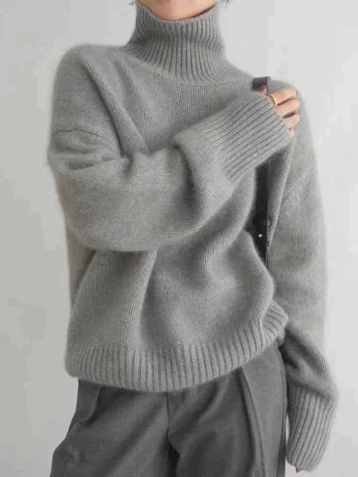 Hanna - Striped Cashmere Turtleneck Sweater