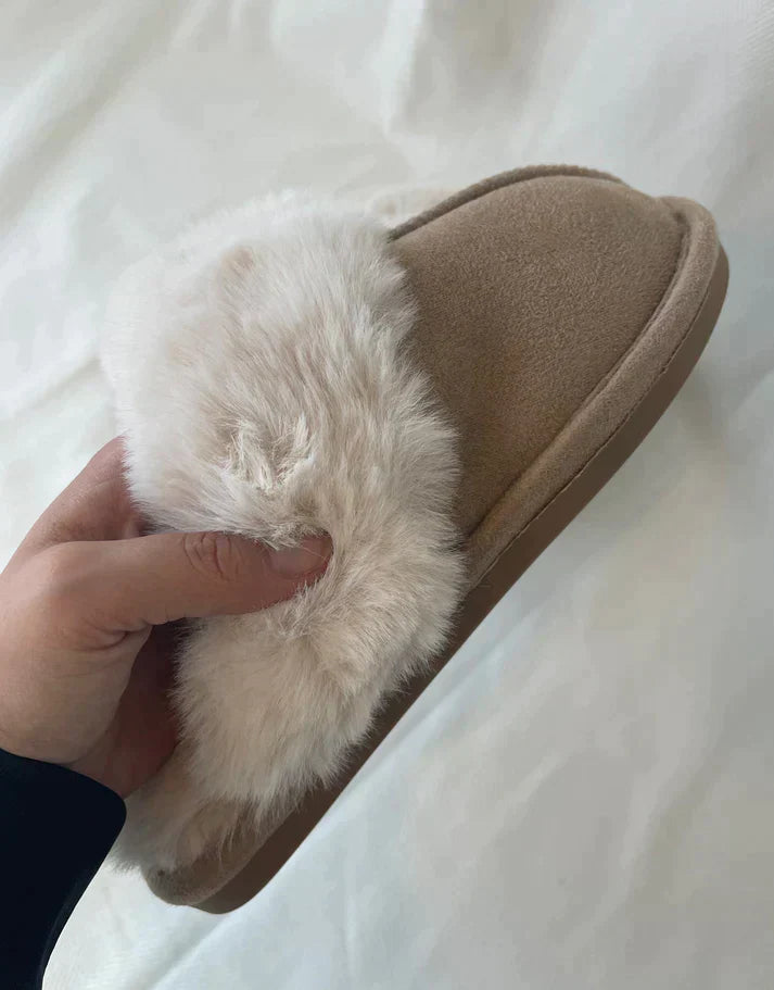 Karla - Beige teddy bear shoes