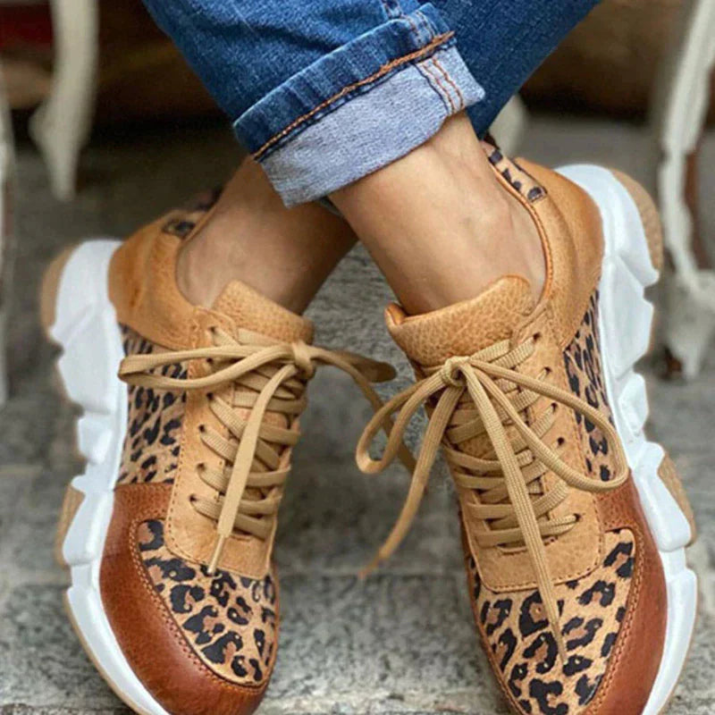 Hailey - Casual vulcanized leopard sneakers 