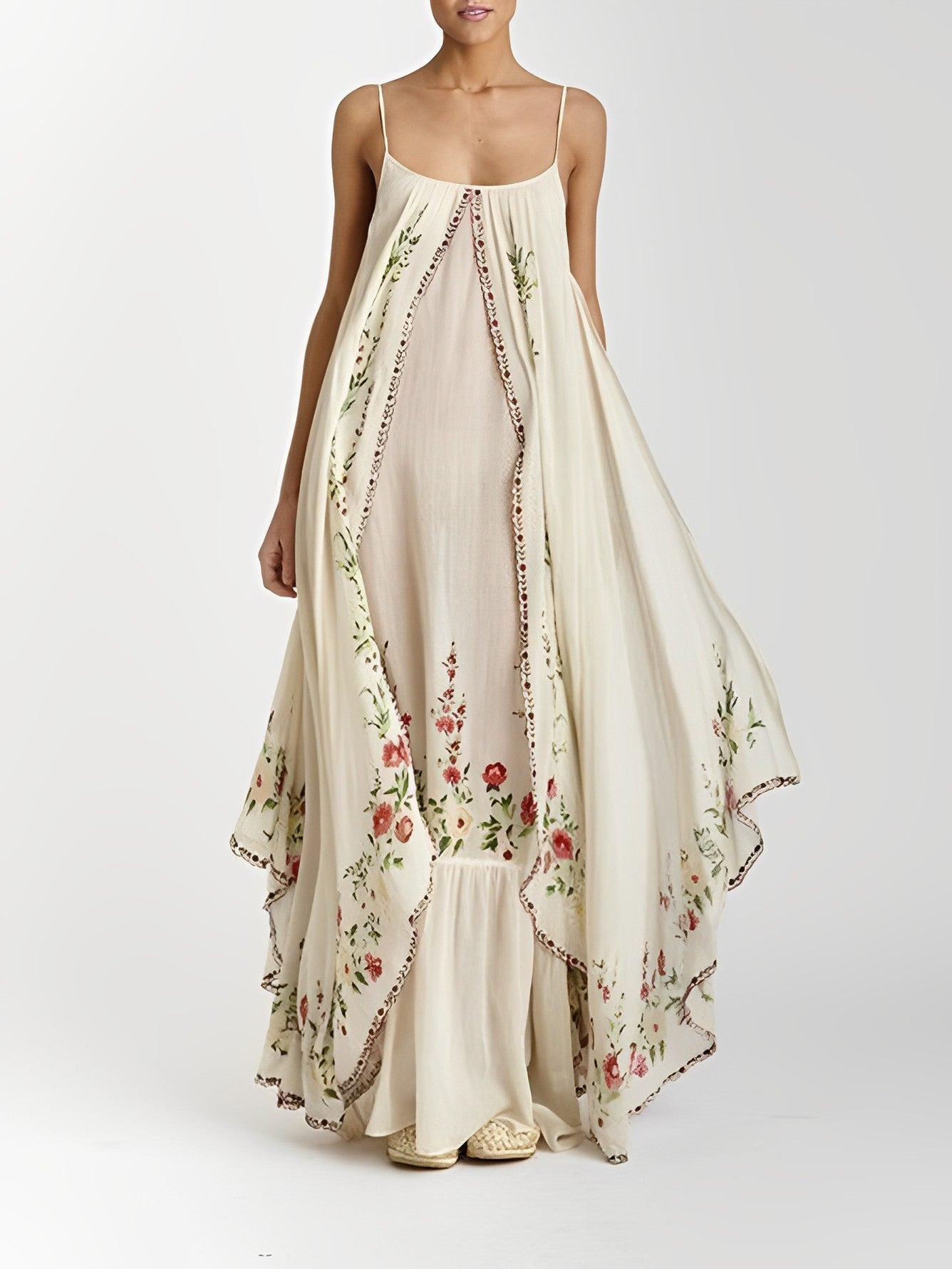 Long summer dress with bohemian print - HERNA