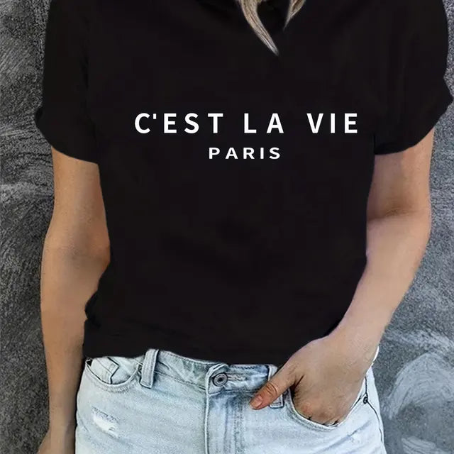 Paris T-Shirt With Round Neck 