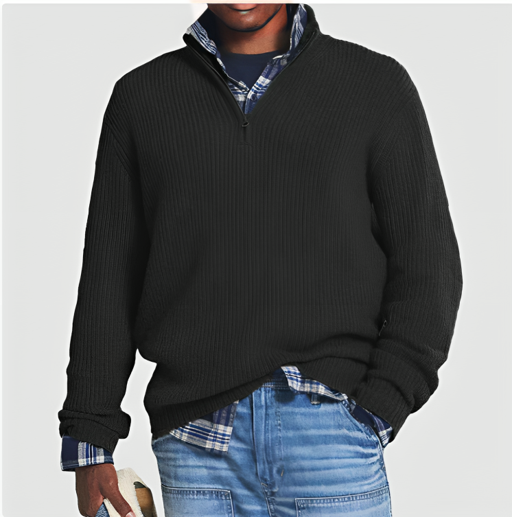 Henry - Men's Casual Business Sweater with Zip