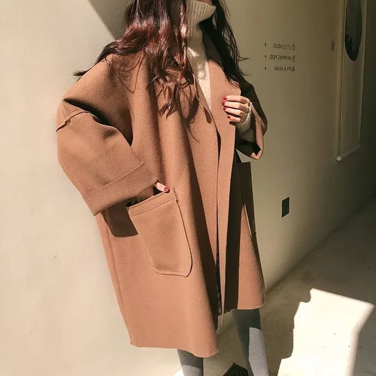 Jennifer - Elegant Oversized Wool Trench Coat