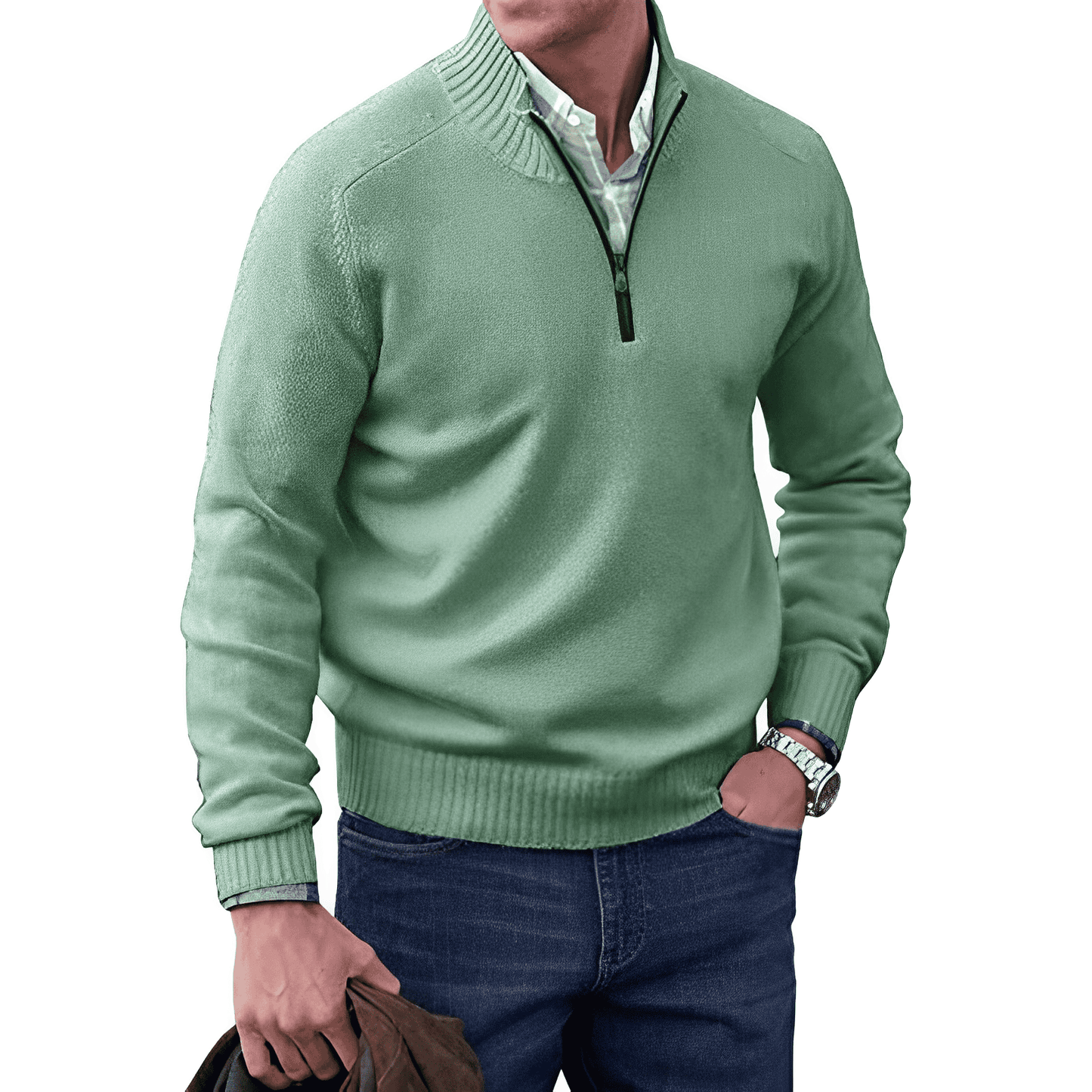 Anthony™ - Elegant Jumper With Zip 