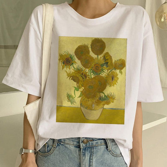 Van Gogh Oil Painting Print T-Shirt