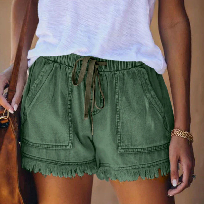 Laura® | High-waisted denim shorts 