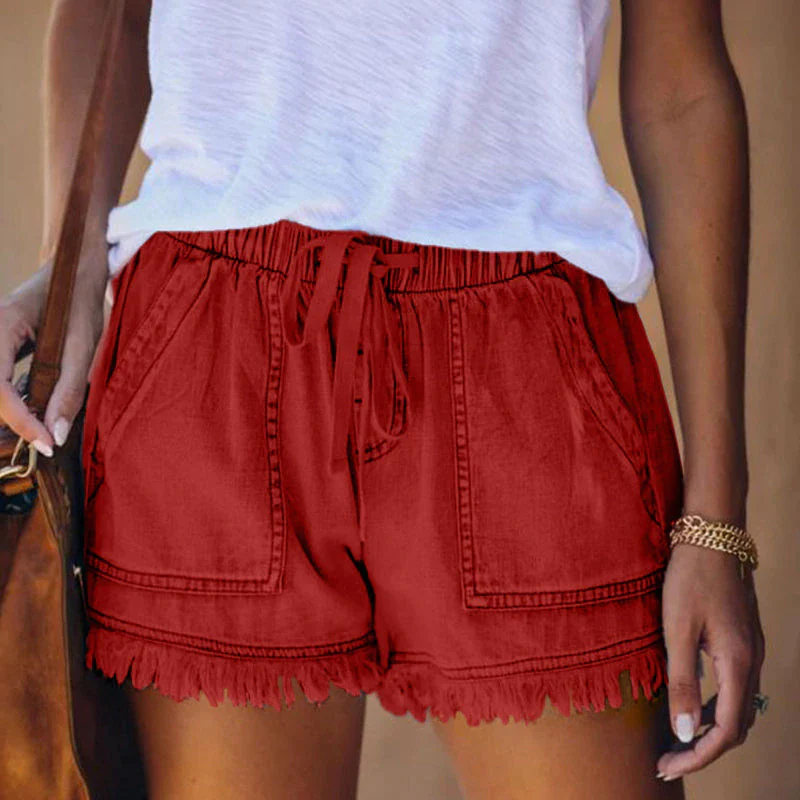 Laura® | High-waisted denim shorts 