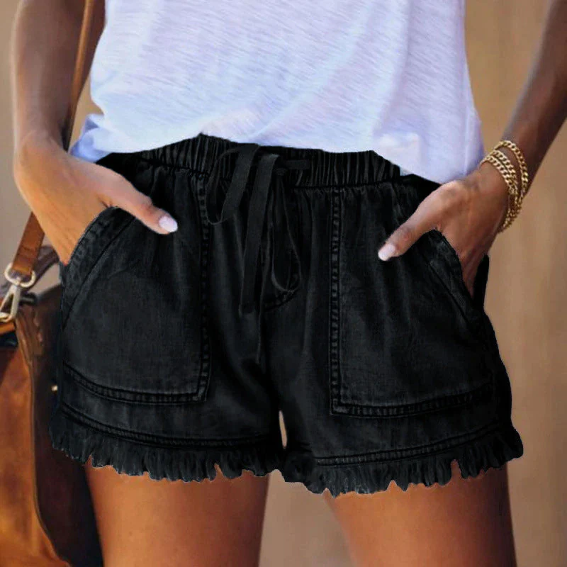 Laura® | High-waisted denim shorts 