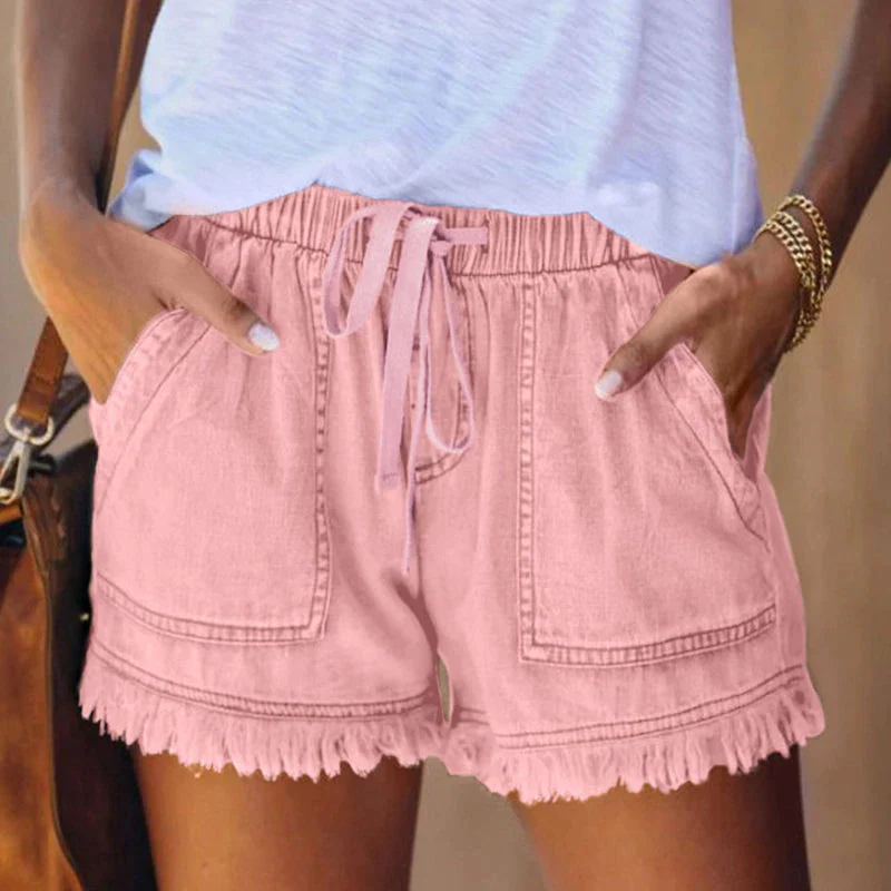 Laura® | High-waisted denim shorts 